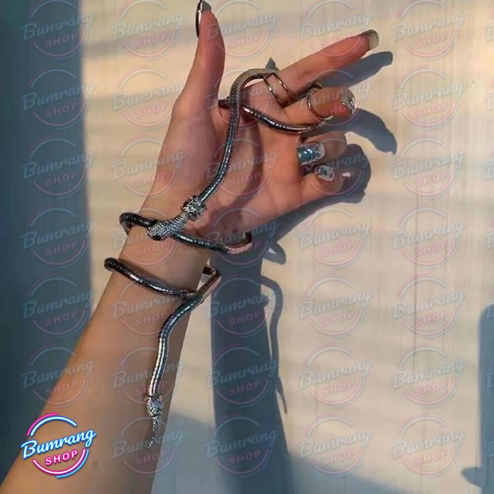 گردنبند مار نقره ای